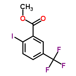 2-碘-5-三氟甲基苯甲酸甲酯结构式