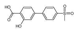 2-hydroxy-4-(4-methylsulfonylphenyl)benzoic acid结构式