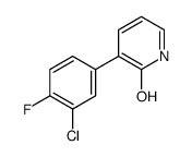 3-(3-chloro-4-fluorophenyl)-1H-pyridin-2-one结构式