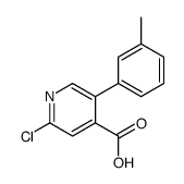 2-chloro-5-(3-methylphenyl)pyridine-4-carboxylic acid结构式