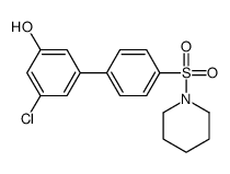 3-chloro-5-(4-piperidin-1-ylsulfonylphenyl)phenol结构式
