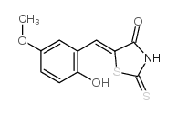 5-[(2-hydroxy-5-methoxyphenyl)methylidene]-2-sulfanylidene-1,3-thiazolidin-4-one Structure