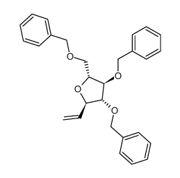 3,6-anhydro-4,5,7-tri-O-benzyl-1,2-dideoxy-D-manno-hept-1-enitol Structure