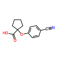 1-(4-Cyanophenoxy)cyclopentane-1-carboxylic acid Structure