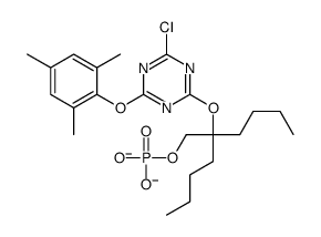 [2-butyl-2-[[4-chloro-6-(2,4,6-trimethylphenoxy)-1,3,5-triazin-2-yl]oxy]hexyl] phosphate结构式