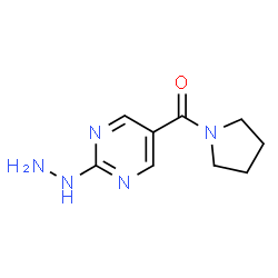 2-Hydrazino-5-(pyrrolidin-1-ylcarbonyl)pyrimidine Structure
