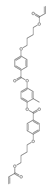 Benzoic acid, 4-[4-[(1-oxo-2-propenyl)oxy]butoxy]-, 2-Methyl-1,4-phenylene ester Structure