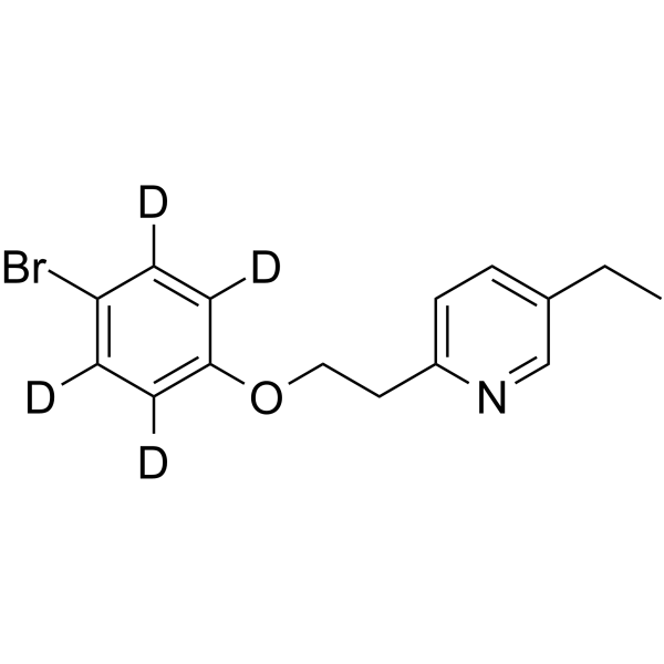 2-(2-(4-Bromophenoxy)ethyl)-5-ethylpyridine-d4 Structure