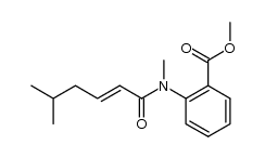 5-methyl-N-(2'-carbomethoxyphenyl)-N-methyl-2-hexenamide Structure