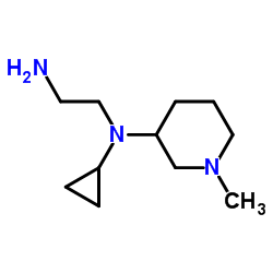 N-Cyclopropyl-N-(1-methyl-3-piperidinyl)-1,2-ethanediamine结构式