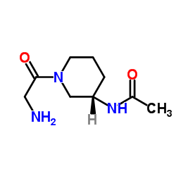 N-[(3S)-1-Glycyl-3-piperidinyl]acetamide结构式