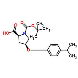 (4S)-1-(tert-Butoxycarbonyl)-4-(4-isopropylphenoxy)-L-proline Structure