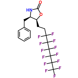 (4R,5S)-4-Benzyl-5-(3,3,4,4,5,5,6,6,7,7,8,8,8-tridecafluorooctyl)-1,3-oxazolidin-2-one Structure