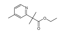 ethyl 2-methyl-2-(4-methylpyridin-2-yl)propanoate结构式