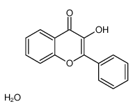 3-hydroxy-2-phenylchromen-4-one,hydrate Structure