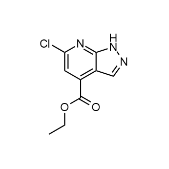 Ethyl6-chloro-1H-pyrazolo[3,4-b]pyridine-4-carboxylate structure