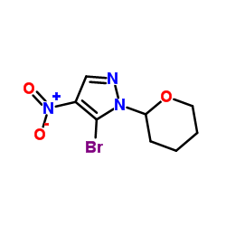 5-Bromo-4-nitro-1-(tetrahydro-2H-pyran-2-yl)-1H-pyrazole structure