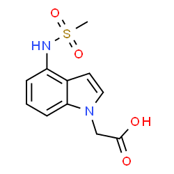 {4-[(Methylsulfonyl)amino]-1H-indol-1-yl}acetic acid Structure