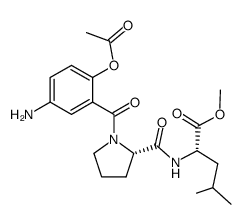 <(5-amino-2-acetylsalicyl)-L-prolyl>-L-leucine methyl ester结构式