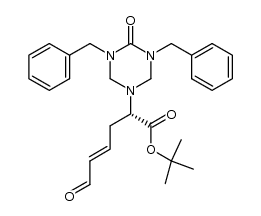 (S,E)-tert-butyl 2-(3,5-dibenzyl-4-oxo-1,3,5-triazinan-1-yl)-6-oxohex-4-enoate结构式