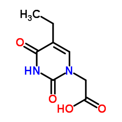 (5-Ethyl-2,4-dioxo-3,4-dihydro-1(2H)-pyrimidinyl)acetic acid结构式