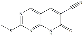 2-(METHYLTHIO)-7-OXO-7,8-DIHYDROPYRIDO[2,3-D]PYRIMIDINE-6-CARBONITRILE结构式