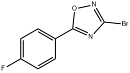 3-溴-5-(4-氟苯基)-1,2,4-噁二唑结构式