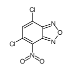 5,7-二氯-4-硝基苯并[c][1,2,5]噁二唑结构式