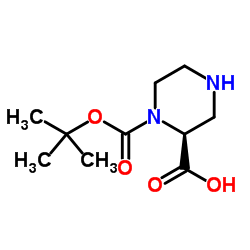 (S)-1-Boc-piperazine-2-carboxylic acid structure