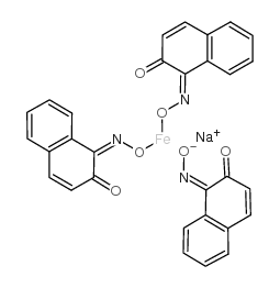 sodium tris(1,2-naphthoquinone 1-oximato-O,O')ferrate(1-) picture