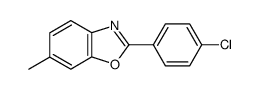 2-(4-chlorophenyl)-6-methylbenzo[d]oxazole结构式