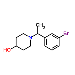 1-[1-(3-Bromophenyl)ethyl]-4-piperidinol结构式