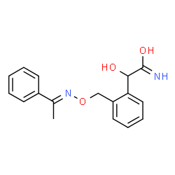 Benzeneacetamide,-alpha--hydroxy-2-[[[(1-phenylethylidene)amino]oxy]methyl]-结构式