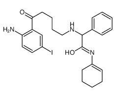 Benzeneacetamide, alpha-[(2-amino-5-iodobenzoyl)butylamino]-N-1-cyclohexen-1-yl- (9CI) Structure