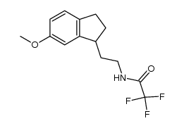 (+/-)-2,2,2-trifluoro-N-[2-(6-methoxyindan-1-yl)ethyl]acetamide结构式