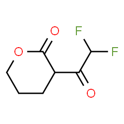 2H-Pyran-2-one, 3-(difluoroacetyl)tetrahydro-, (+)- (9CI) Structure