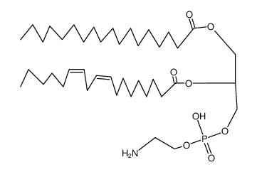 1-OCTADECANOYL-2-[CIS-9,12-OCTADECADIENOYL]-SN-GLYCERO-3-PHOSPHOCHOLINE结构式