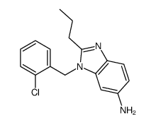 3-[(2-chlorophenyl)methyl]-2-propylbenzimidazol-5-amine结构式