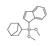 3-bicyclo[2.2.1]heptanyl-(1H-inden-1-yl)-dimethoxysilane结构式