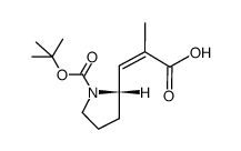 [L-(cis)]-N-(t-butoxycarbonyl)-2-[1'-ethenyl-2'-methyl-2'-carboxy]pyrrolidine Structure