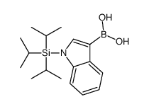 [1-tri(propan-2-yl)silylindol-3-yl]boronic acid structure