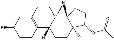 3α-Fluoroestr-5(10)-en-17β-ol acetate structure