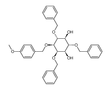 D-myo-Inositol, 1-O-(4-methoxyphenyl)methyl-2,4,6-tris-O-(phenylmethyl)- structure