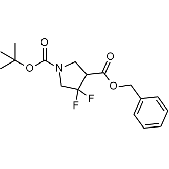 1-(叔丁基)4,4-二氟吡咯烷-1,3-二羧酸3-苄基酯结构式
