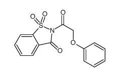 1,1-dioxo-2-(2-phenoxyacetyl)-1,2-benzothiazol-3-one Structure