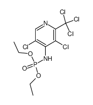 (3,5-Dichloro-2-trichloromethyl-pyridin-4-yl)-phosphoramidic acid diethyl ester结构式