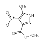 1H-Pyrazole-3-carboxylic acid, 5-methyl-4-nitro-, methyl ester结构式