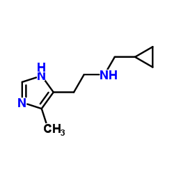 1H-Imidazole-4-ethanamine,N-(cyclopropylmethyl)-5-methyl- (9CI) structure