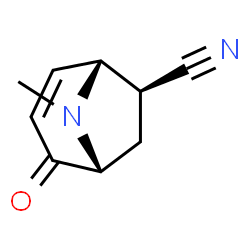 8-Azabicyclo[3.2.1]oct-3-ene-6-carbonitrile,8-methyl-2-oxo-,(1R,5R,6S)-rel-(9CI) structure