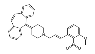 4-(dibenzo[1,2-a:1',2'-e][7]annulen-11-ylidene)-1-[(E)-3-(3-methoxy-2-nitrophenyl)prop-2-enyl]piperidine Structure